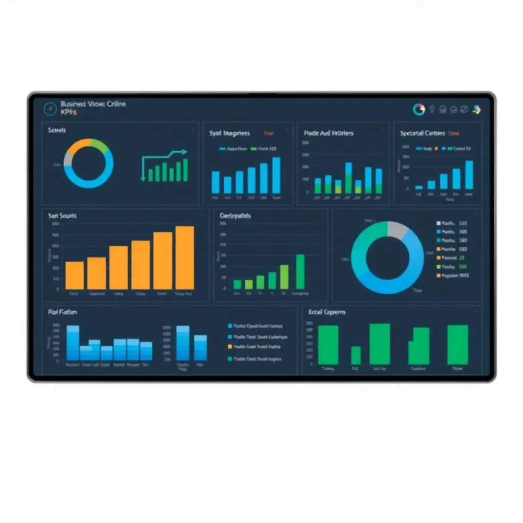 Excel Dashboard mit Diagrammen und KPIs für Geschäftsanalysen