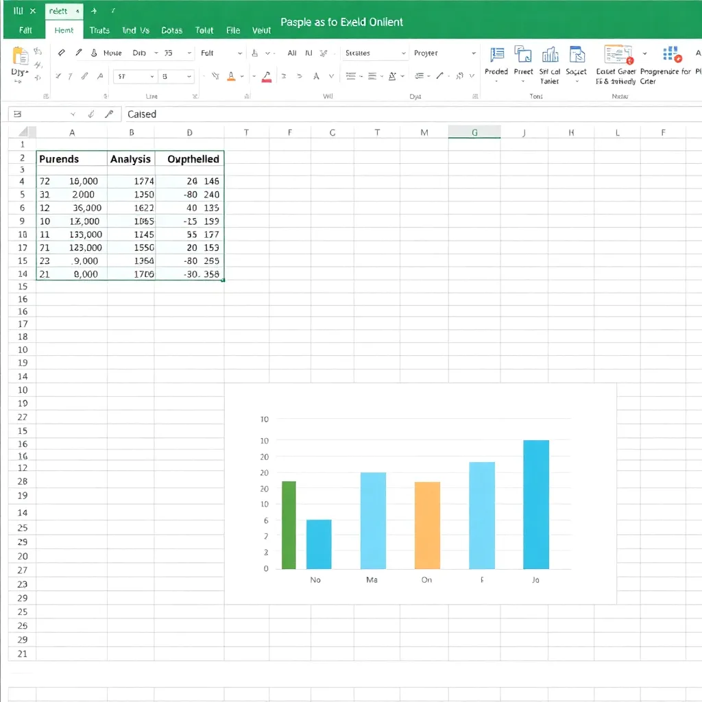 Excel-Arbeitsblatt mit Pivot-Tabelle und Datenanalyse-Beispiel