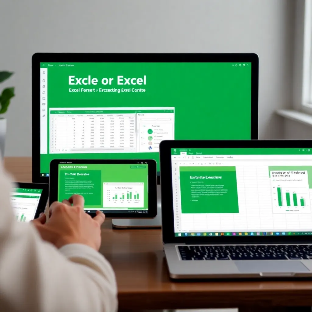 Online Excel-Kurs mit interaktiven Übungen auf verschiedenen Geräten