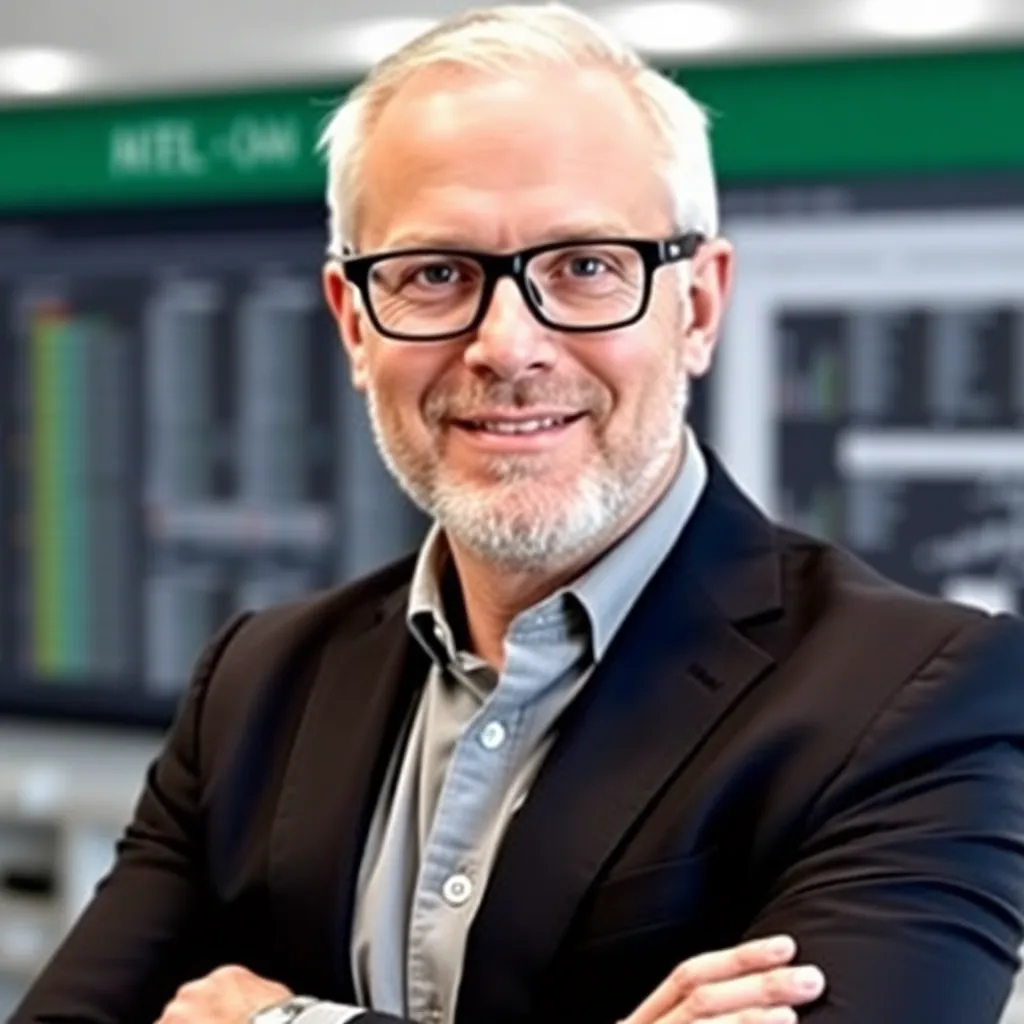Markus Weber, Excel-Experte mit Brille und professionellem Lächeln